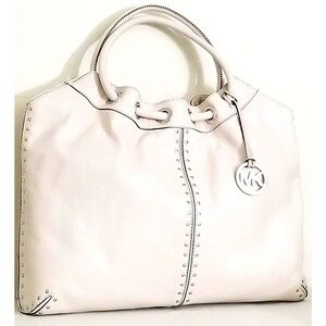 Michael Kors Astor Large Vanilla Leather Tote Bag